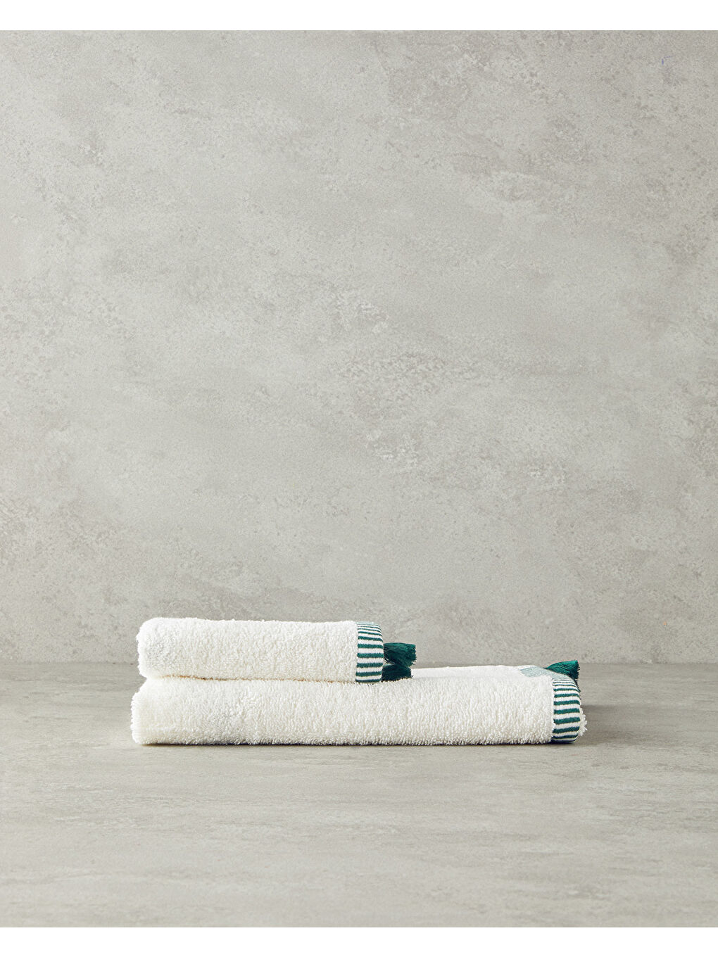 Lila Colorful Lines Pamuklu El Havlusu Ekru - Yeşil-2
