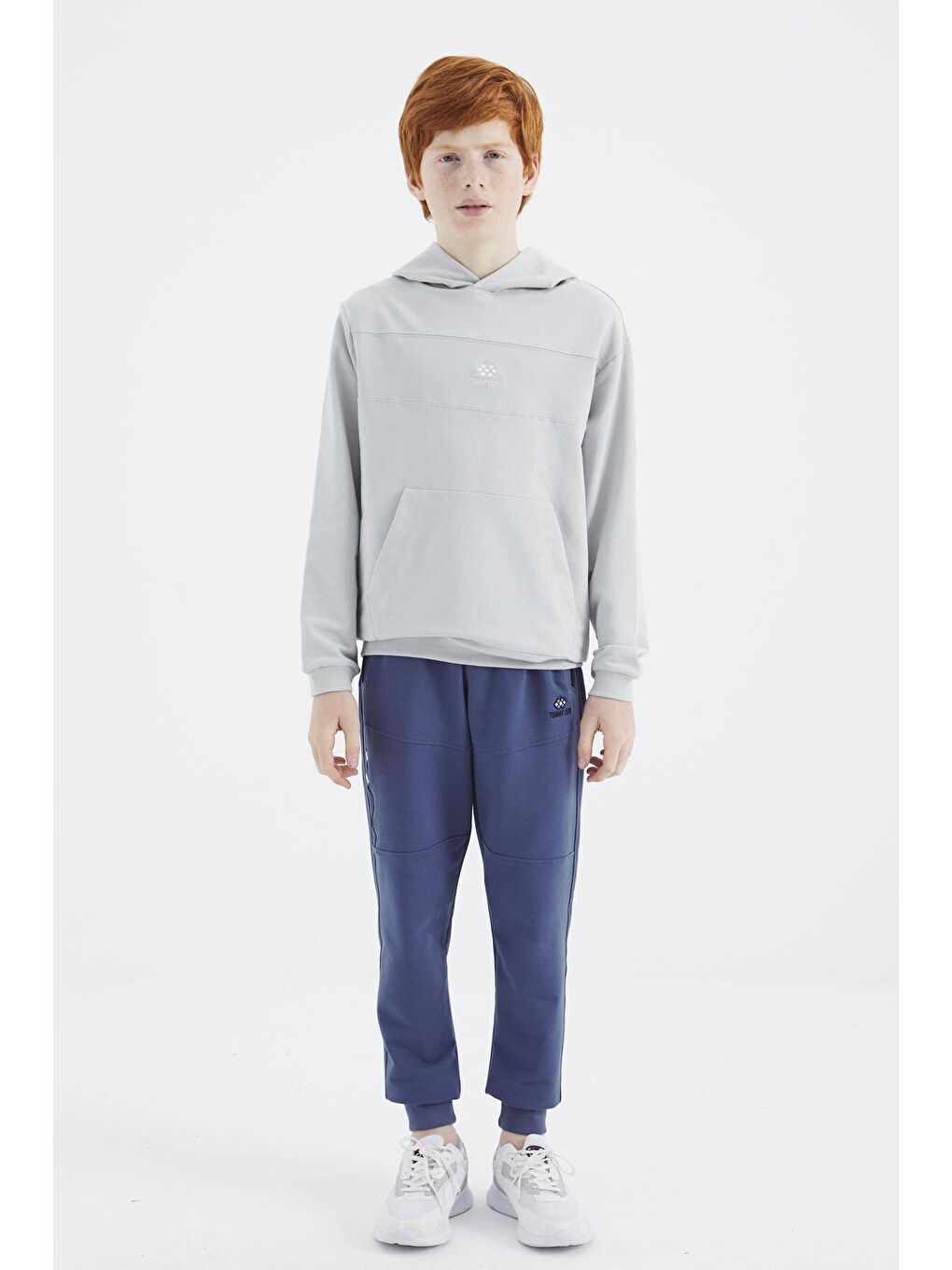 TOMMYLIFE Bej Taş Kapüşonlu Basic Erkek Çocuk Sweatshirt - 11181 - 2