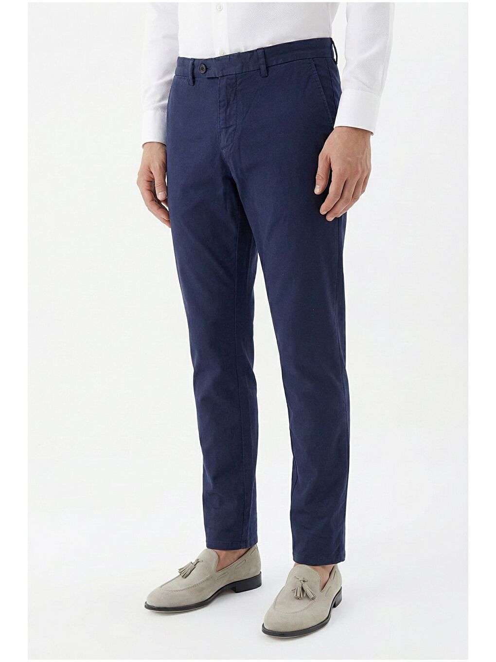 Giotelli Lacivert Danwick Dokuma Kumaş Normal Bel Standart Boy Erkek Pantolon-1