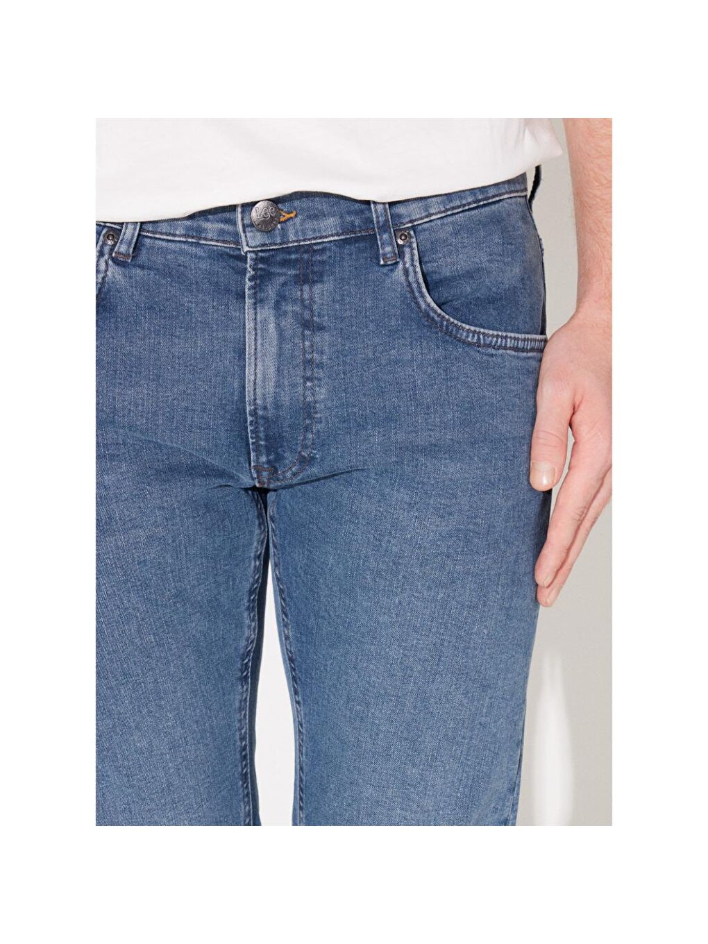 Lee Mavi Daren Zip Fly Regular Straight Erkek Mavi Jean - 3