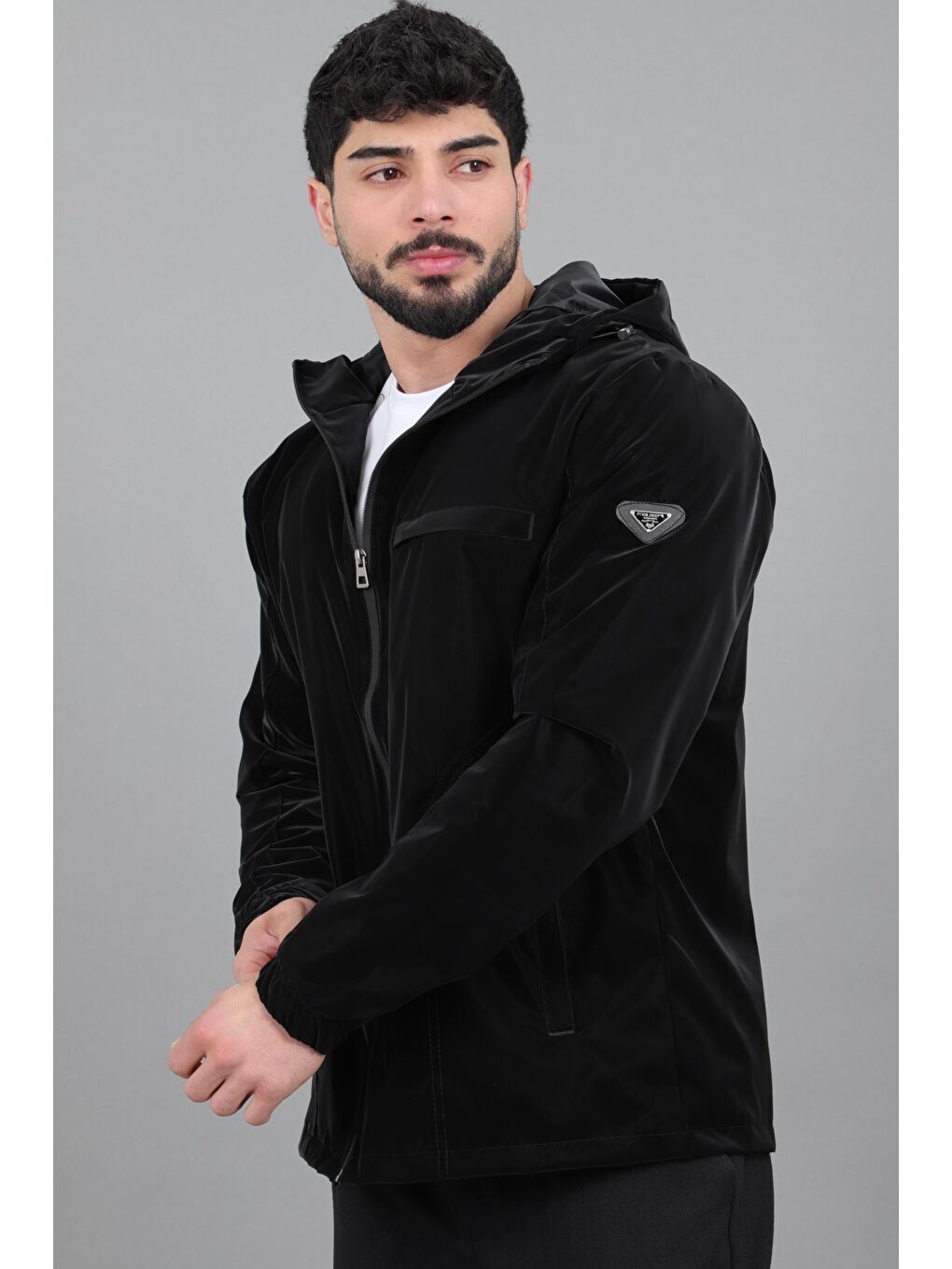 Siyah Sabit Kapüşonlu Nova Mevsimlik Mont PLDP 3016_60392-3