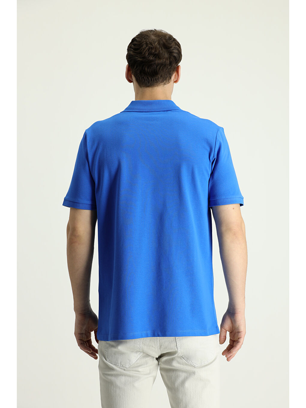 Mavi Polo Yaka Regular Fit Nakışlı Pamuk %100 Pamuk Tişört-1