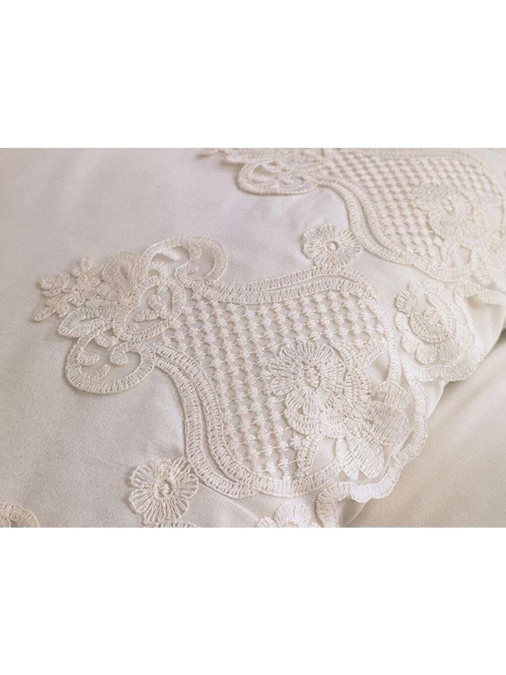 Karışık Çeyizdiyarı Dubai Çift Kişilik Nevresim Takımı Krem-1