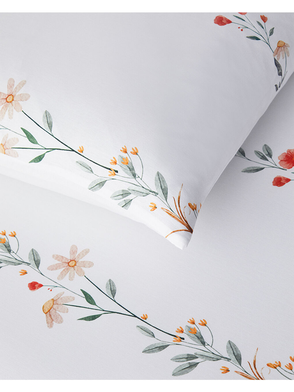 Romantic Line Dijital Baskılı Soft Pamuk Çift Kişilik Nevresim Takımı Açık Pembe-4