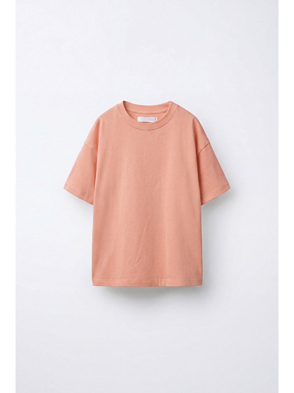 Pembe Çocuk Pamuklu Somon Basic T-shirt