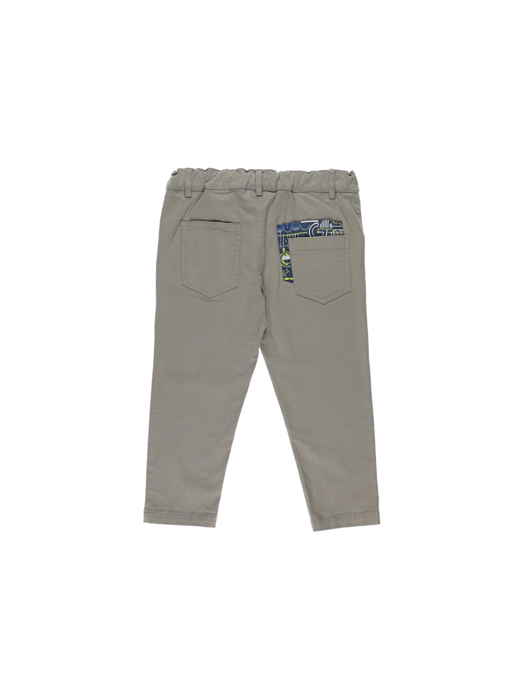 Gri Erkek Çocuk Reflektör Şerit Detaylı Pantolon-1