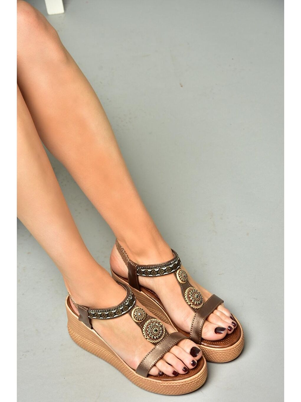 Turuncu S2581360 Bakır Kadın Sandalet-2