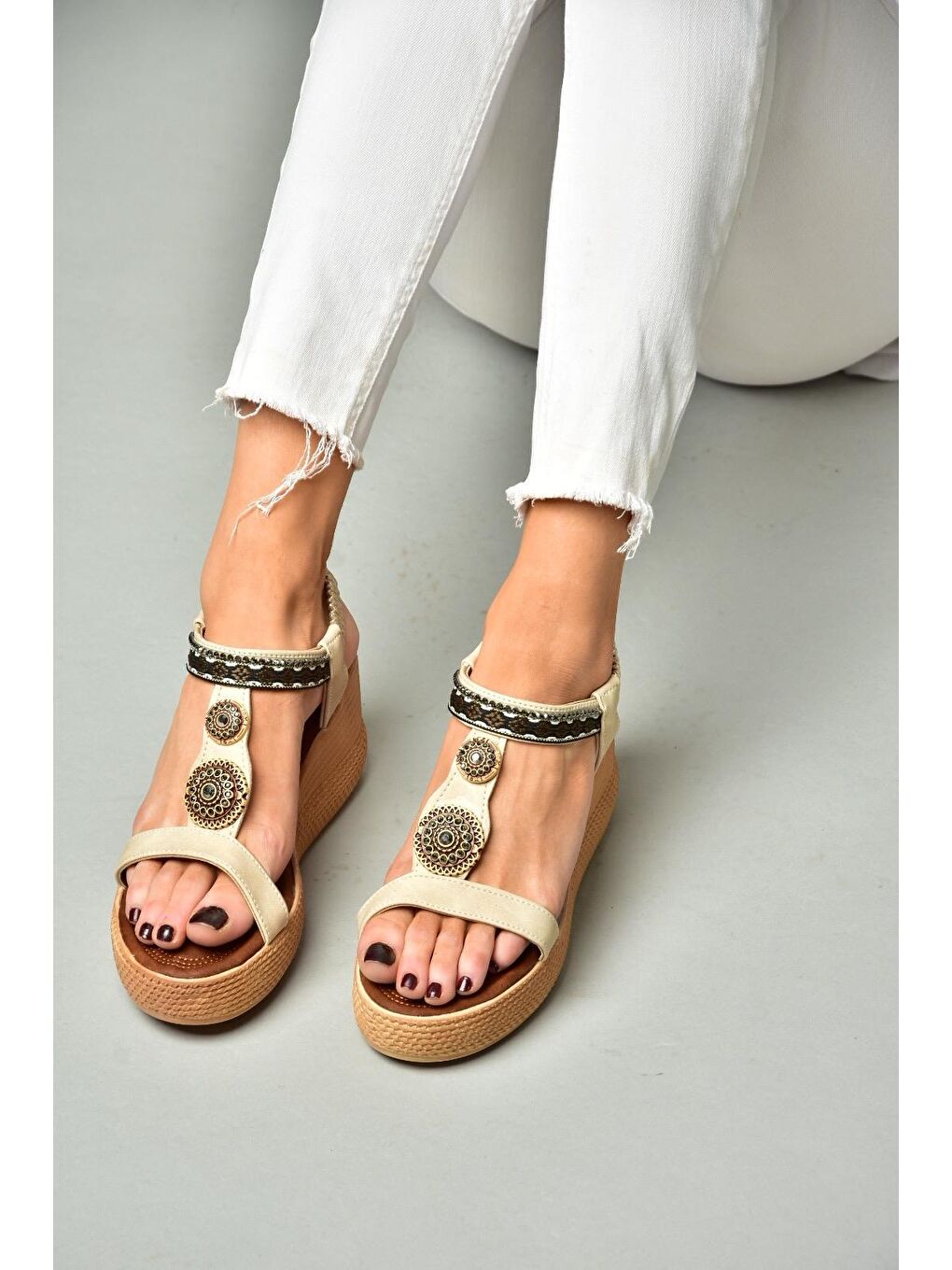 S2581360 Bej Kadın Sandalet-3