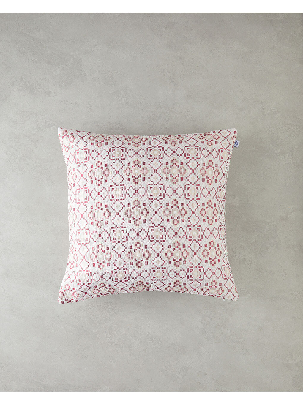 Mozaik Dekoratif Kırlent Ekru-Bordo