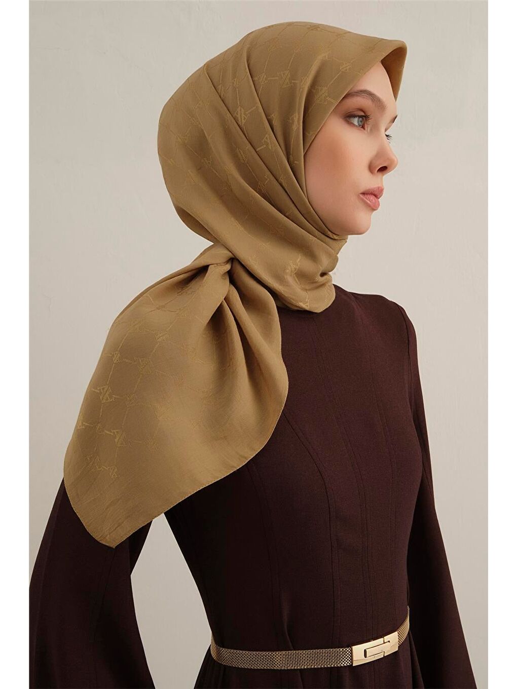 Kahverengi Lyocell Eşarp 4- 70-2