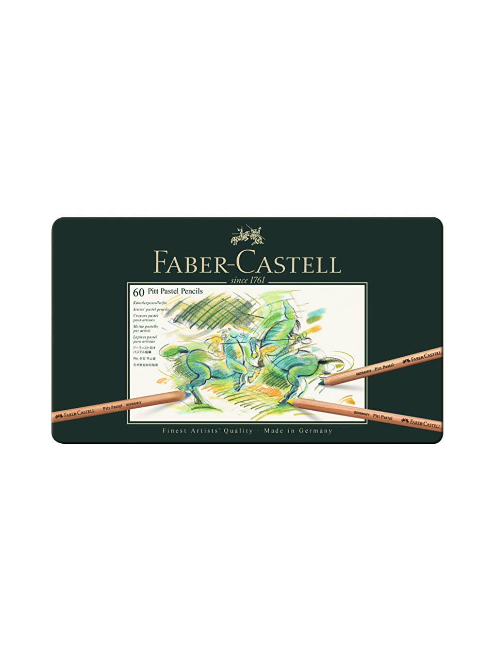 Pitt Pastel Boya Kalemi, 60 Renk, Canlı Renkler, Özel Metal Kalem Kutulu