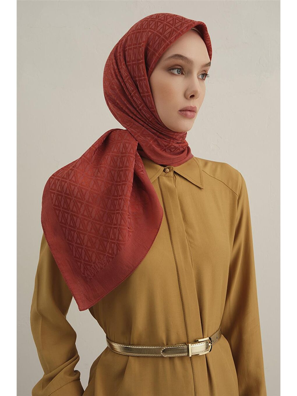 Bordo Lyocell Eşarp 5- 35