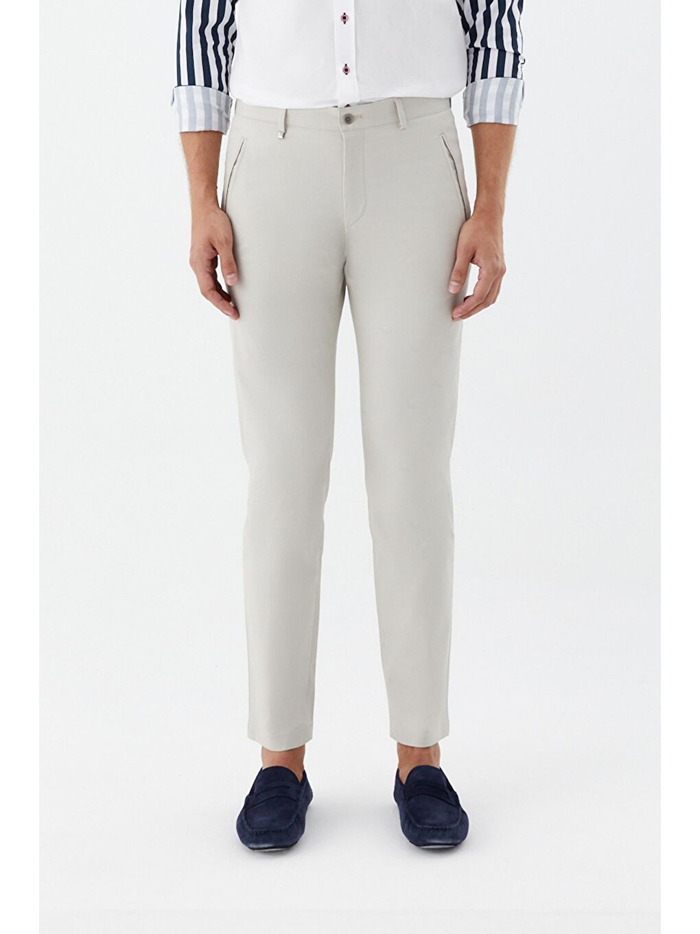 Bej Regular Fit Klasik Erkek Pantolon Taş