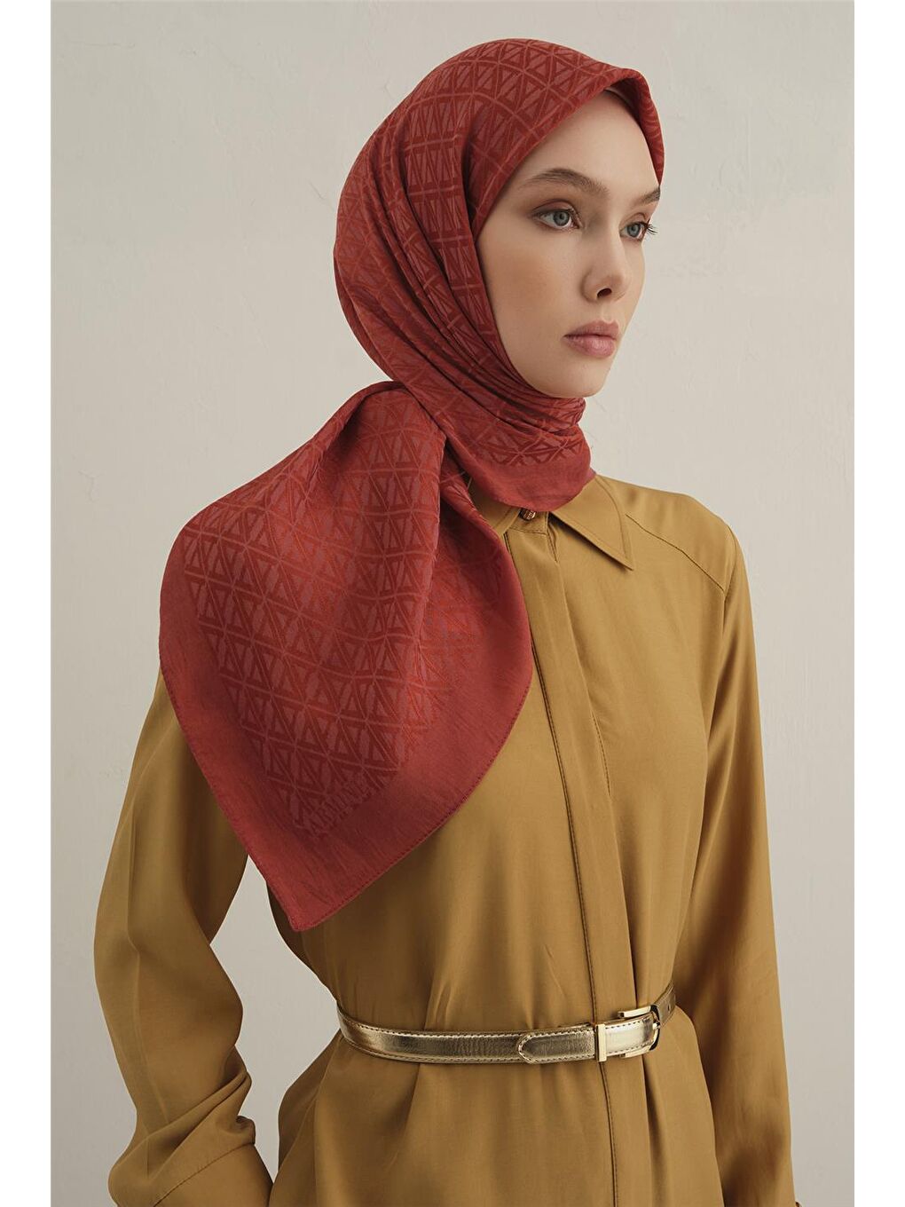 Bordo Lyocell Eşarp 5- 35-2