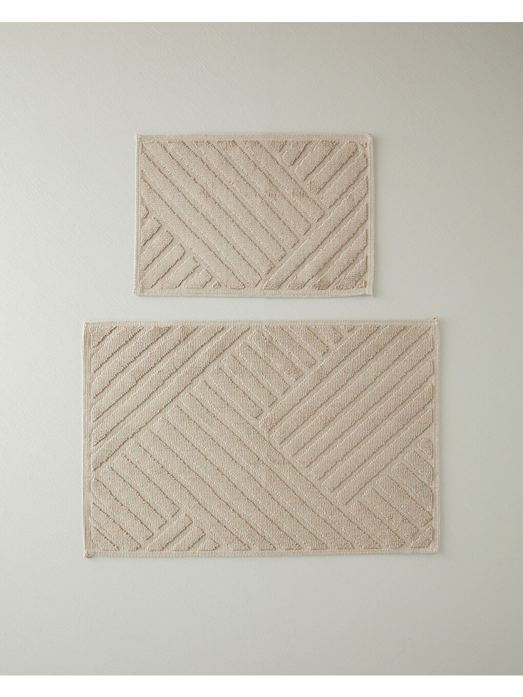 Linea Pamuklu Bukle Banyo Paspası Seti Bej