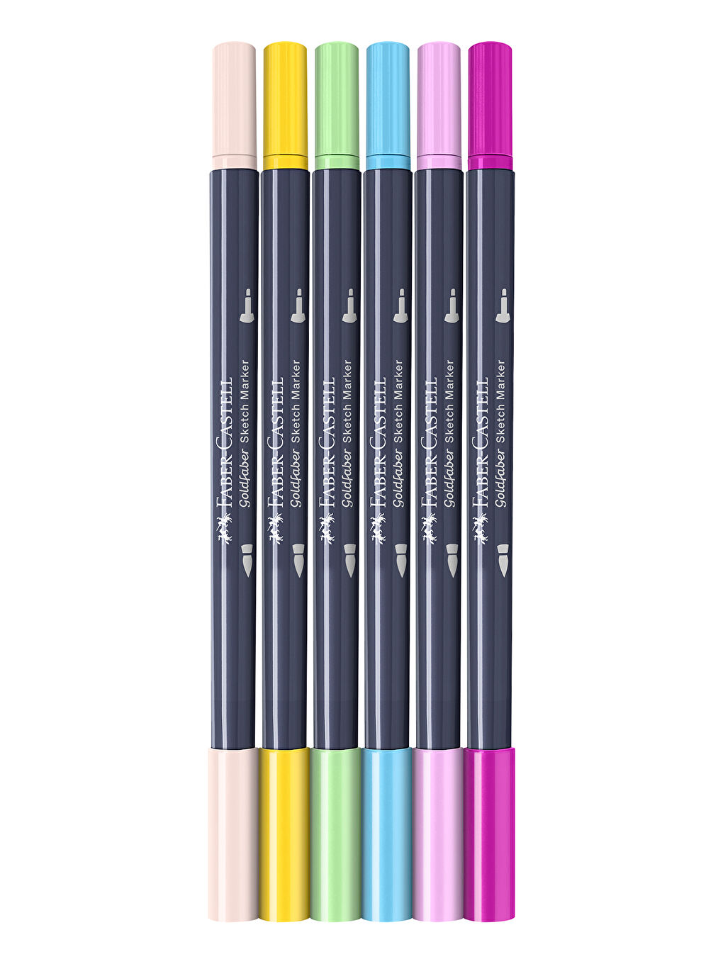 Gofa Sketch Markör Kawaii 6'lı Set, Çift Fineliner Uçlu, Kalıcı Mürekkep-1