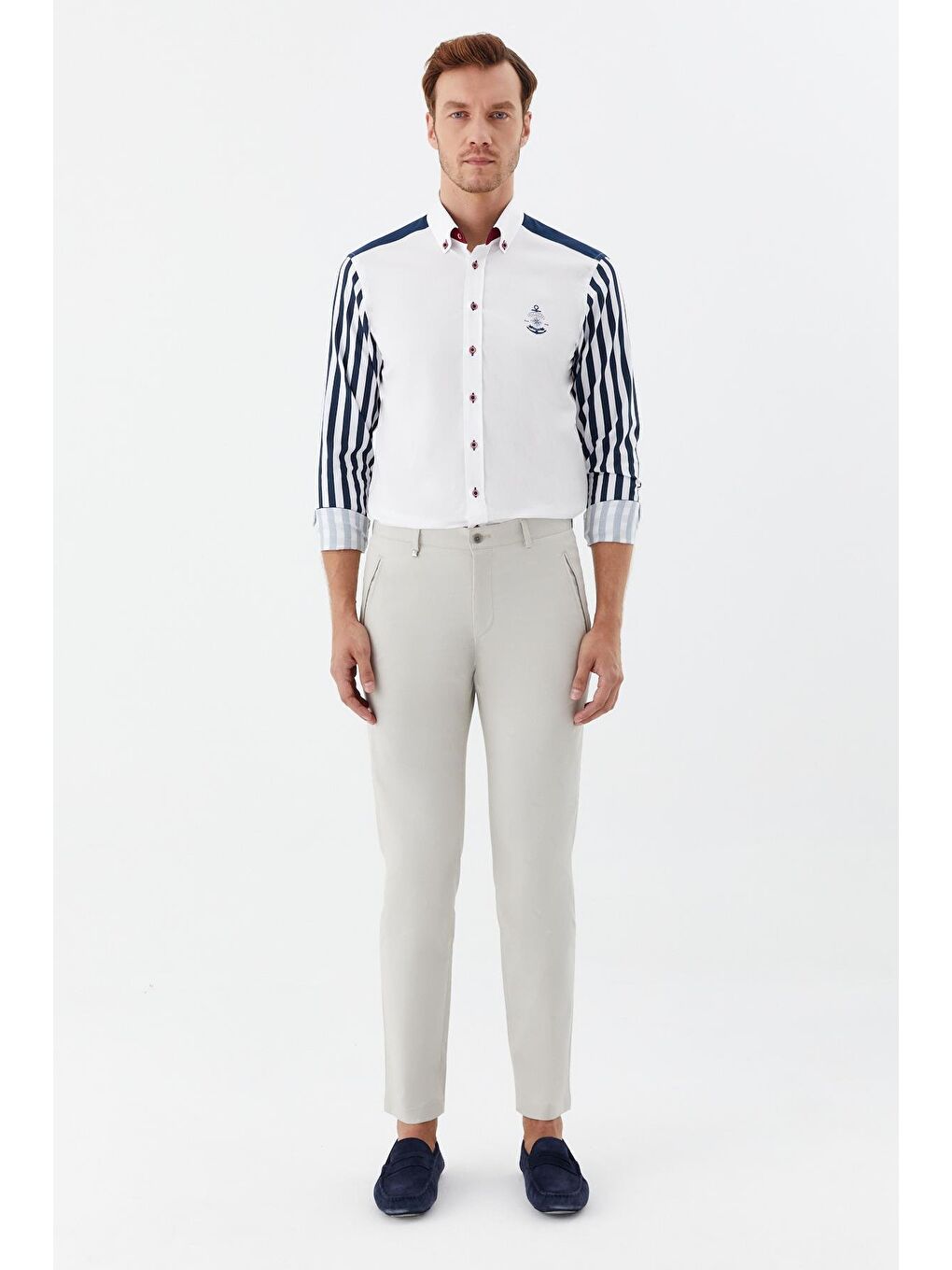 Bej Regular Fit Klasik Erkek Pantolon Taş-1