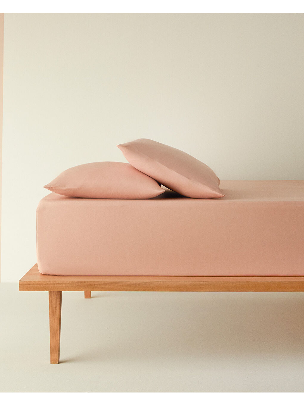 Pembe Novella Premium Soft Pamuk Çift Kişilik Lastikli Çarşaf Takımı Gül Kurusu