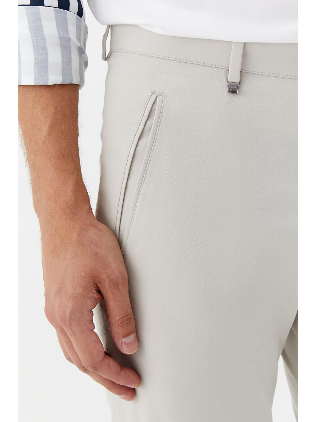 Bej Regular Fit Klasik Erkek Pantolon Taş-3