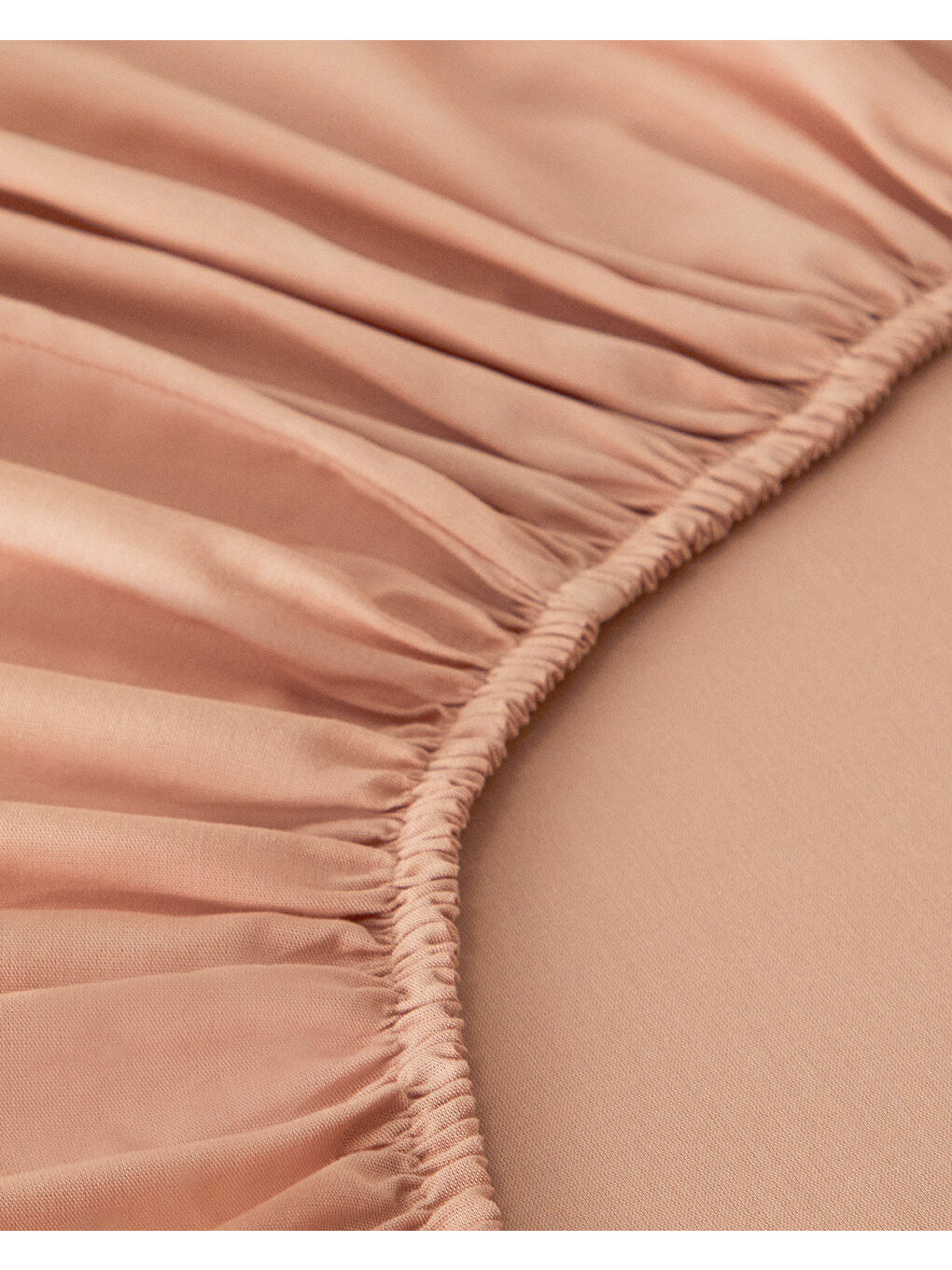 Pembe Novella Premium Soft Pamuk Çift Kişilik Lastikli Çarşaf Takımı Gül Kurusu-3