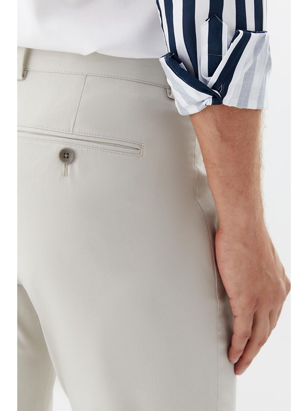 Bej Regular Fit Klasik Erkek Pantolon Taş-5