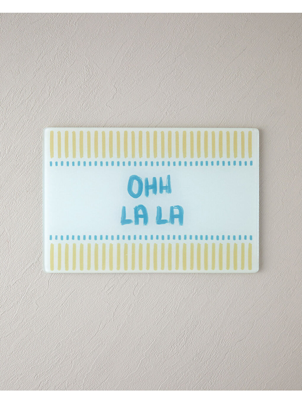 Oh La La Cam Kesme Tahtası Mavi-Beyaz