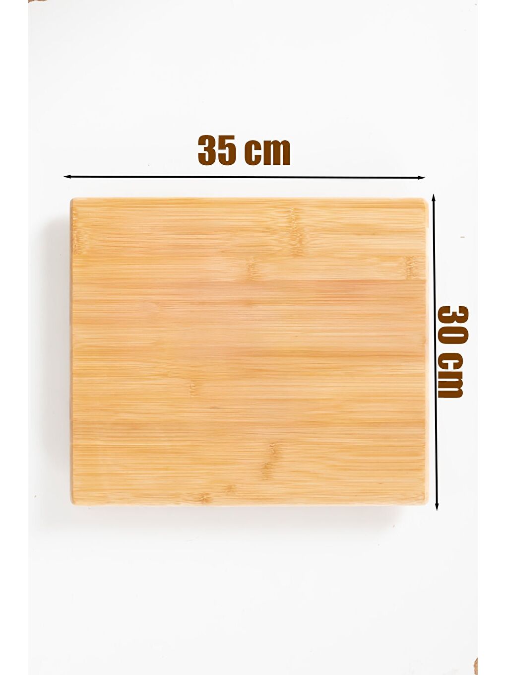 Kahverengi Bambu Peynir Pizza Tahtası Sunum Tahtası 360 Derece Dönen Yuvarlak Lüx Servis 35 x 30 x 1.5