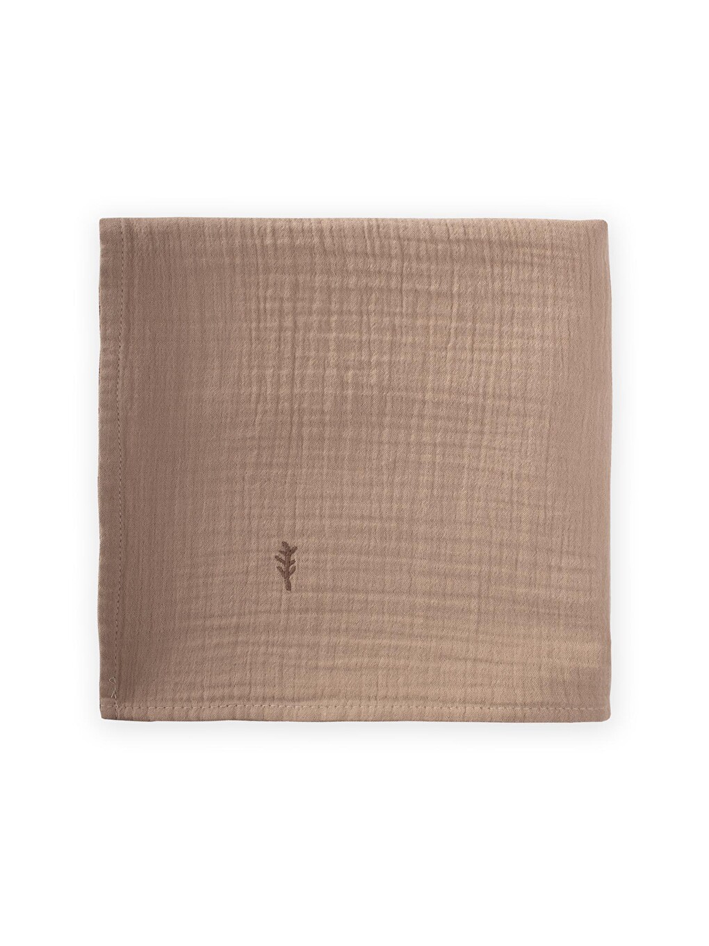 Bej Nakışlı Müslin Battaniye 90x100 Cm Vizon