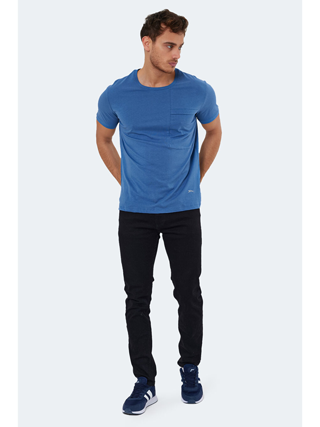 İndigo KAURI Erkek %100 Pamuk Tişört Indigo-6