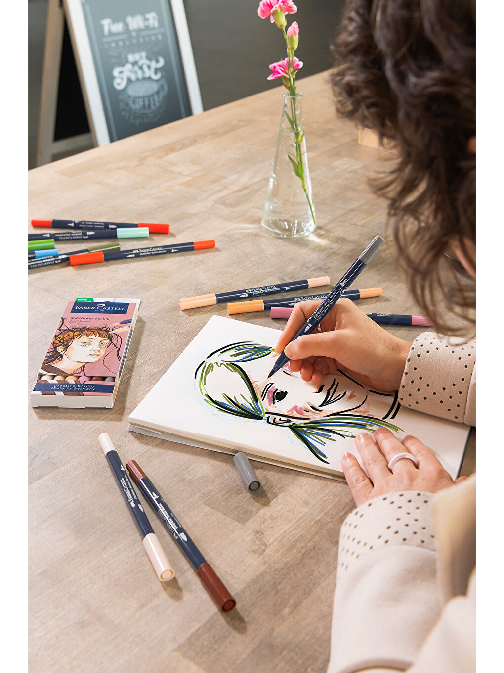 Gofa Sketch Markör Portrait 6'lı Set, Çift Fineliner Uçlu,Kalıcı Mürekkep-3