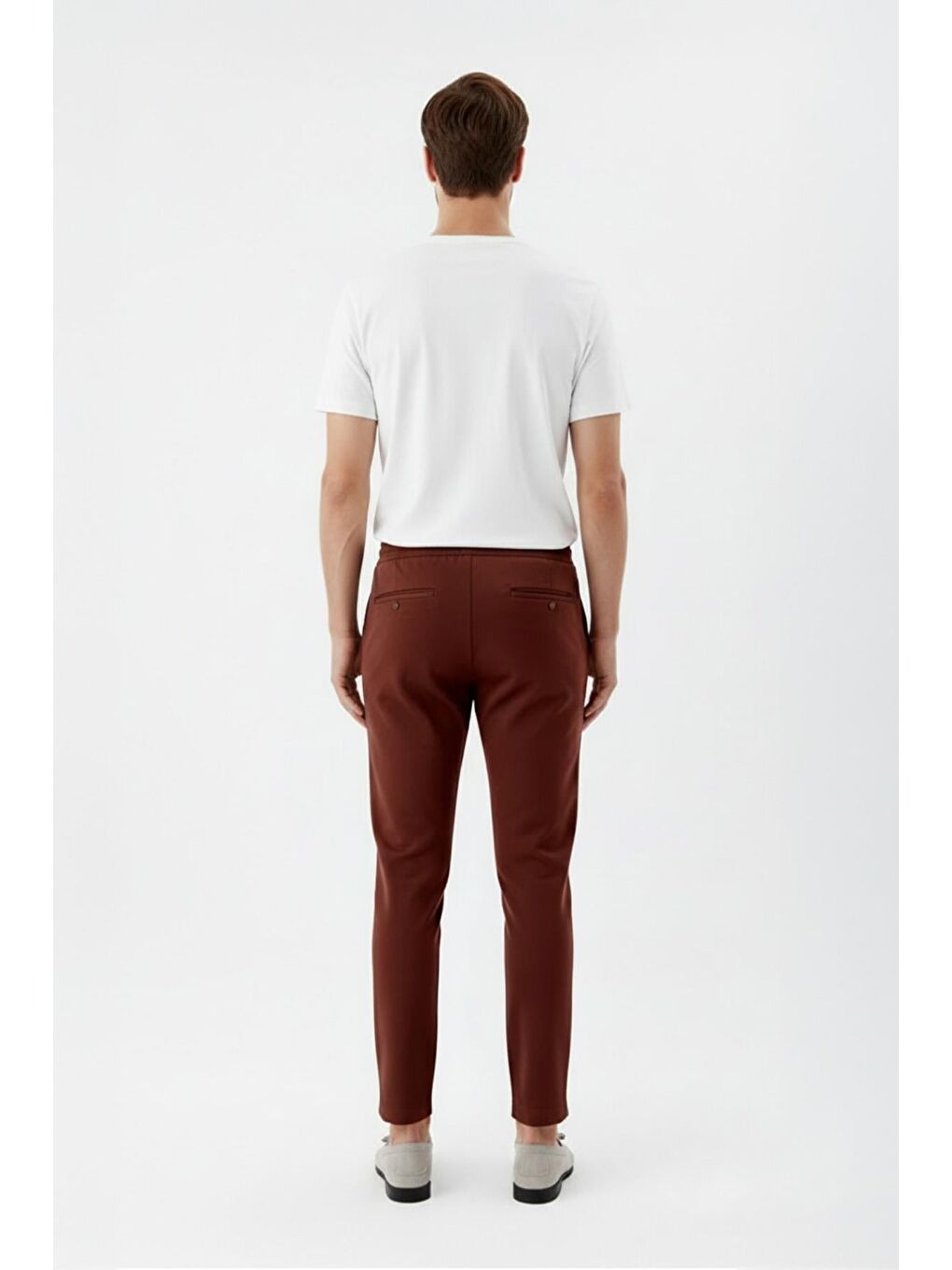 Kahverengi Giotelli Tarçın Slim Fit Yandan Cepli Jogger Pantolon-3