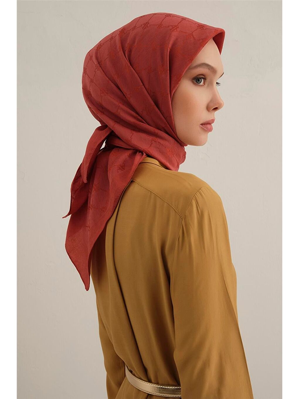 Bordo Lyocell Eşarp 4- 35-1