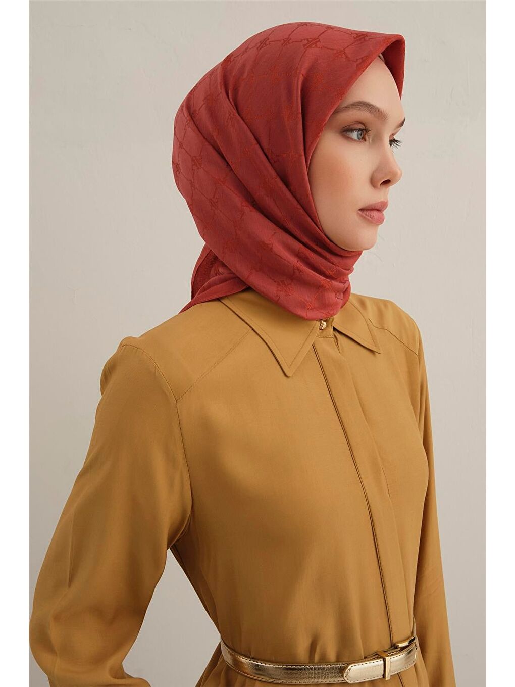 Bordo Lyocell Eşarp 4- 35-2