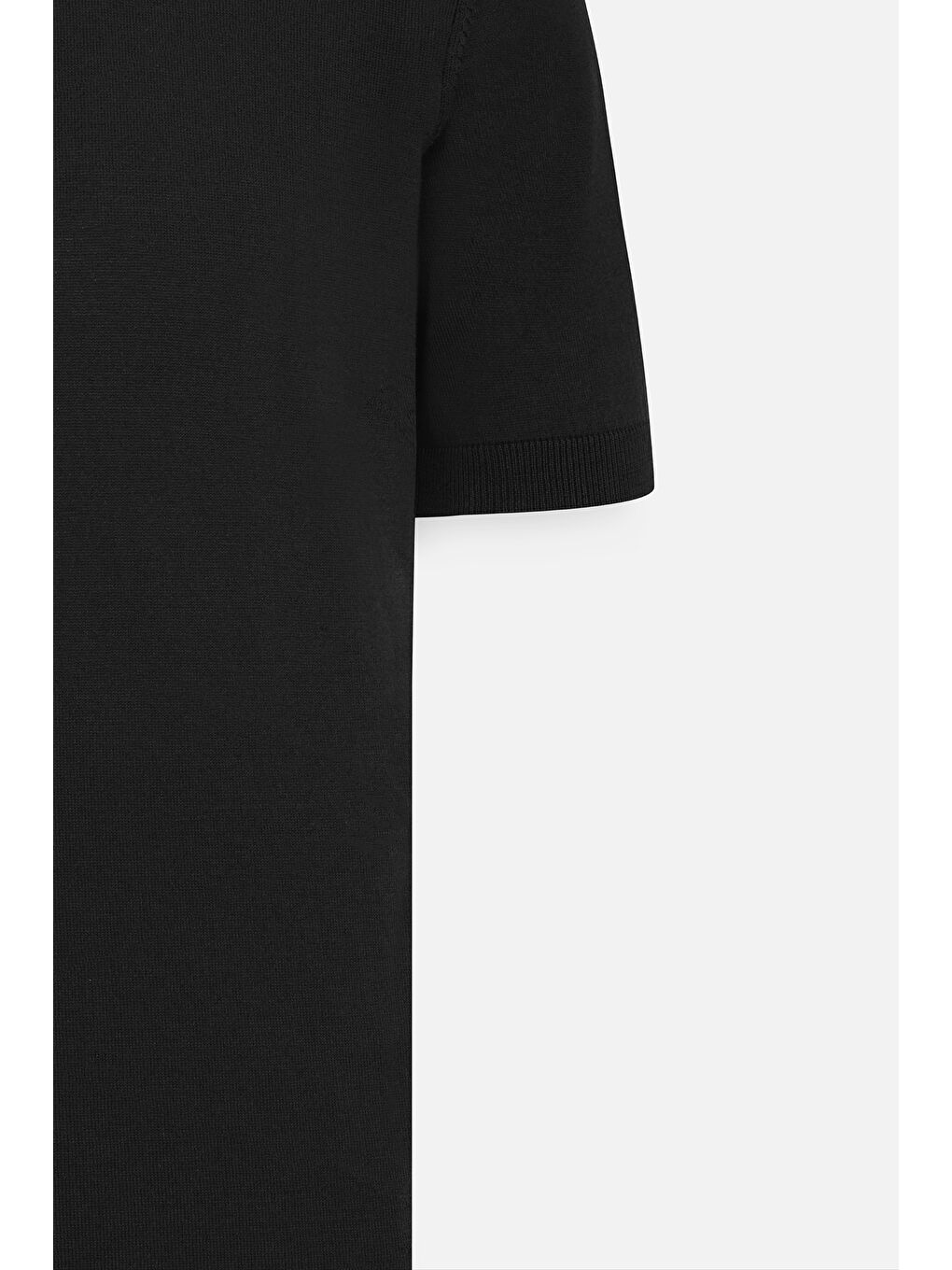 Erkek Siyah Standart Fit Normal Kesim %100 Pamuk Polo Yaka Triko Tişört-8