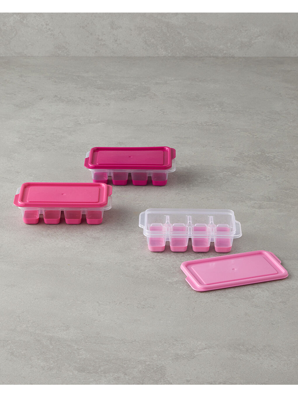 English Home Posuda Plastik Buz Kalıbı Pembe