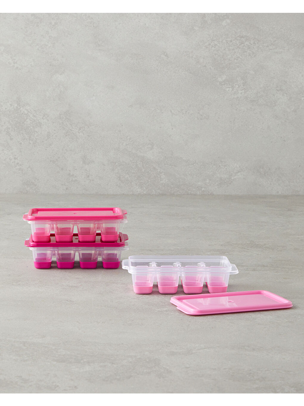 English Home Posuda Plastik Buz Kalıbı Pembe - 1