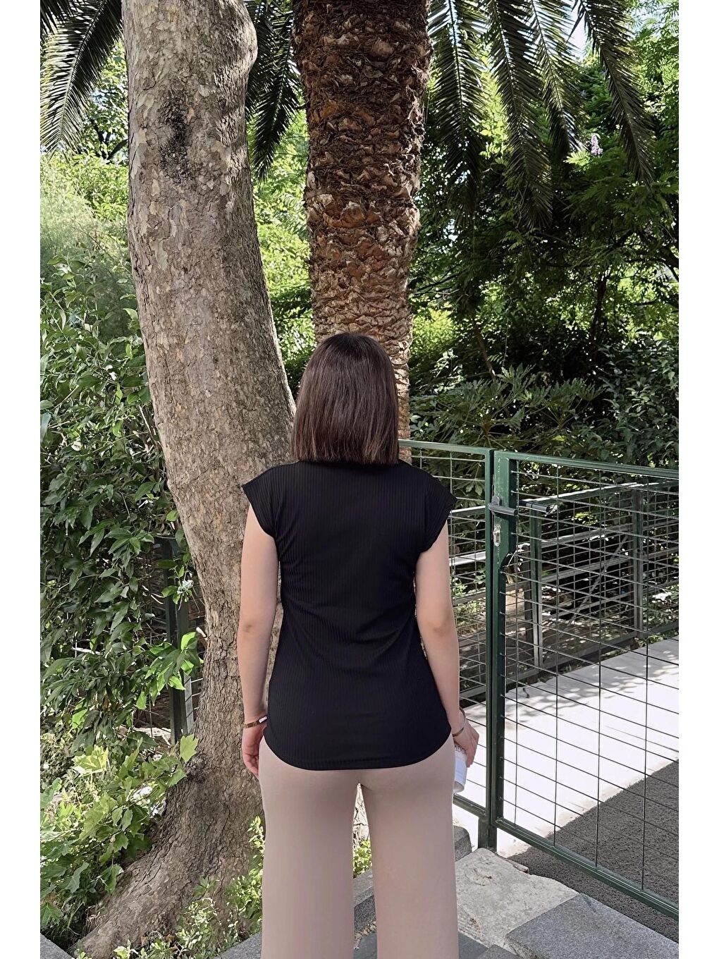 Siyah Polo Yaka Kaşkorse T-Shirt-3