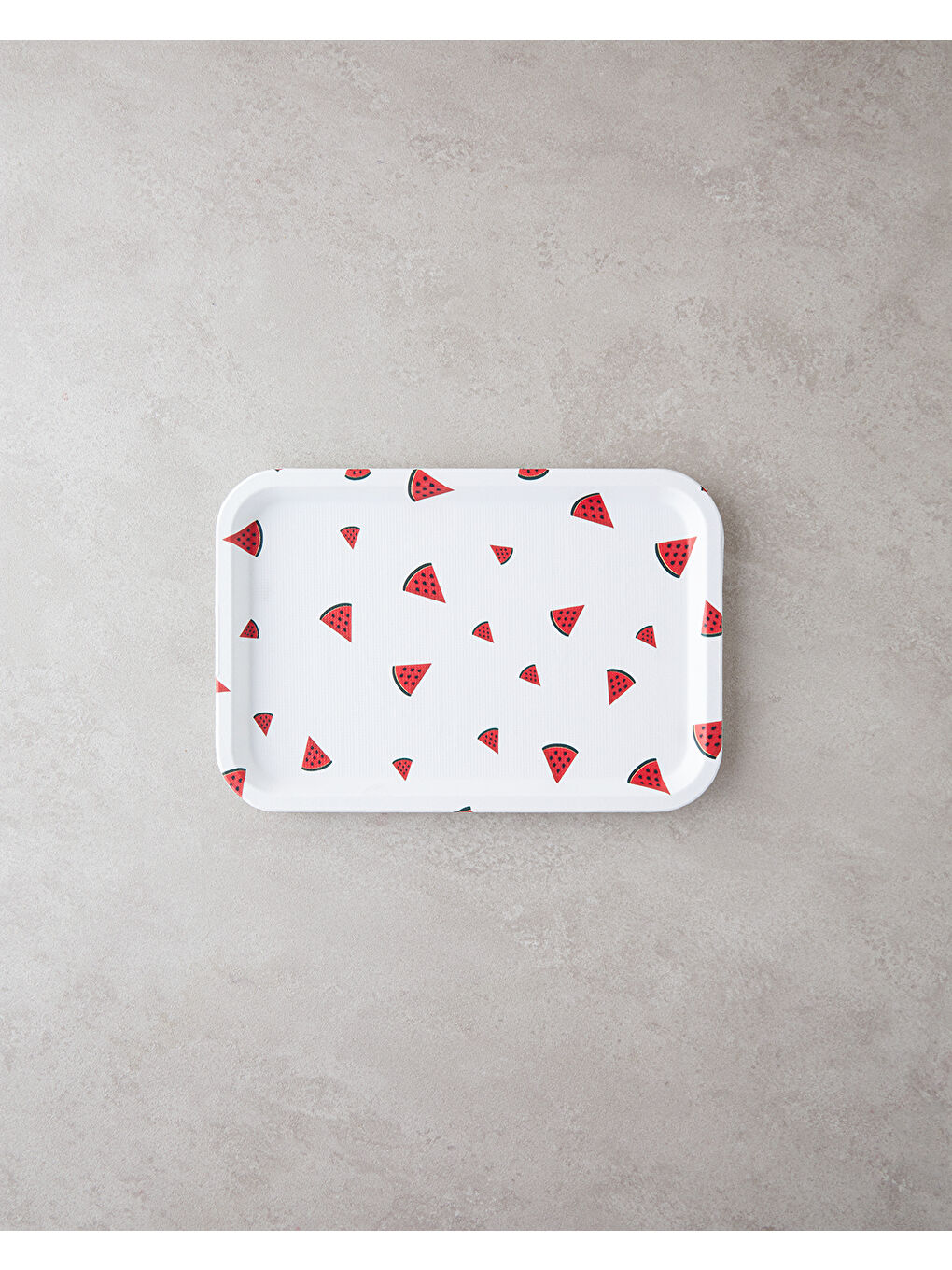 Watermellies Plastik Tepsi 31x21 Cm Beyaz - Kırmızı-1