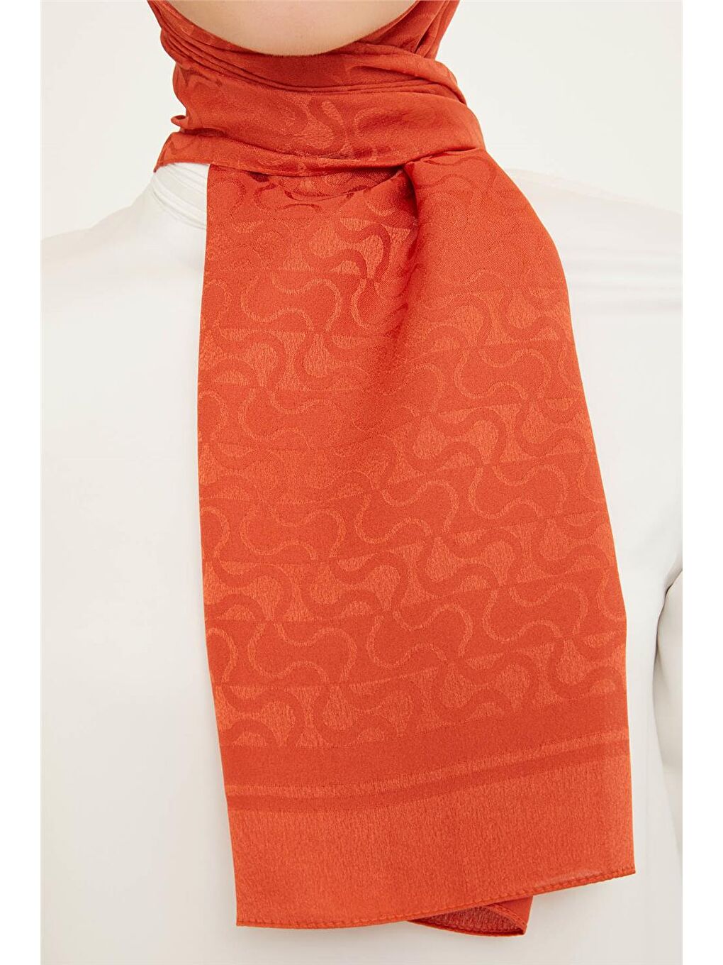 Turuncu Trend Janjan Jakar Şal 11 24064 24038-1