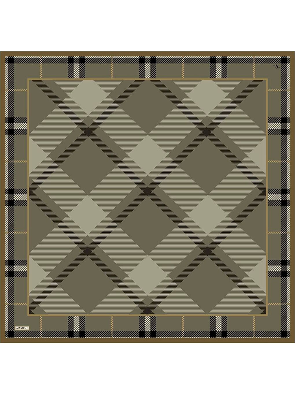 Haki Saf İpek Sura Eşarp 9418D 34-3