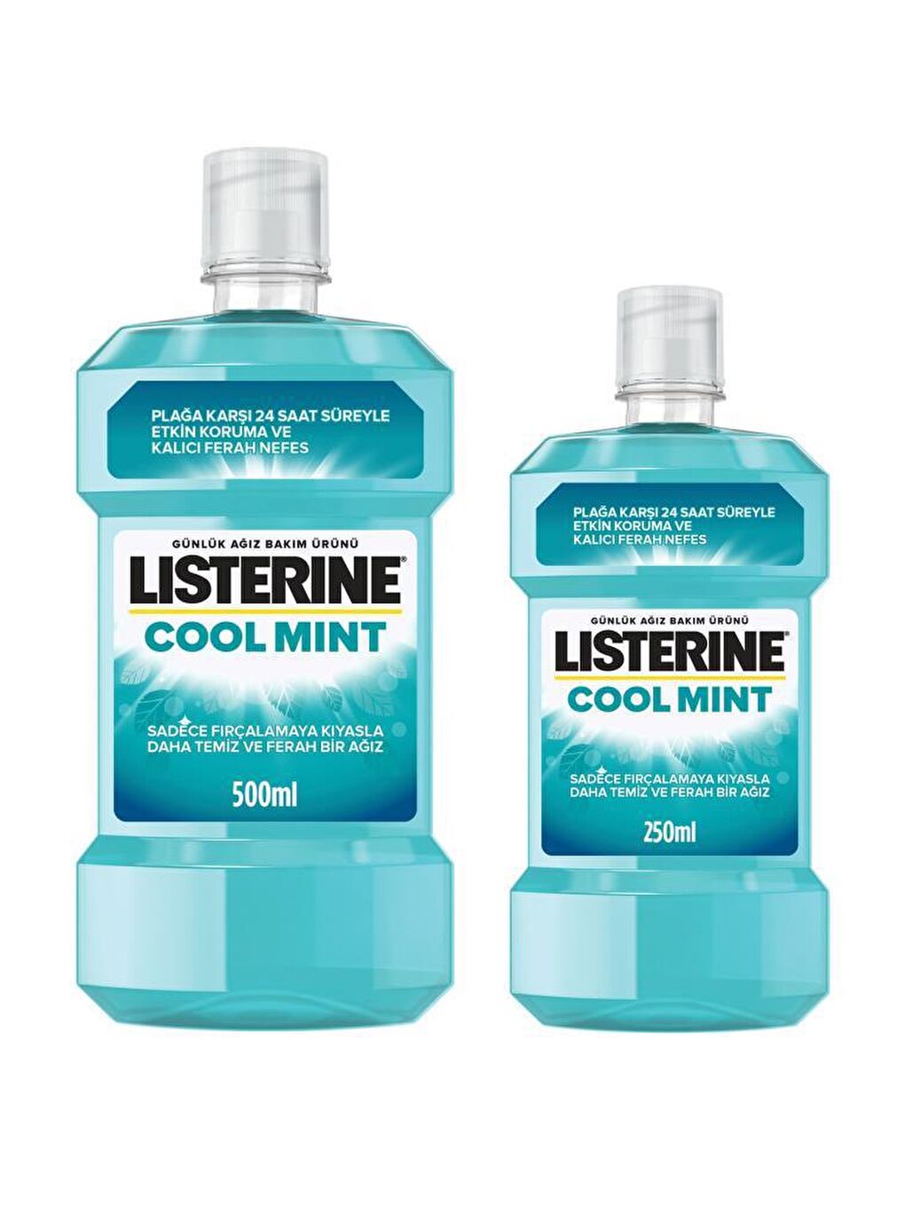 Listerine Renksiz Cool Mint Ağız Bakım Suyu 500+250 ml - 1