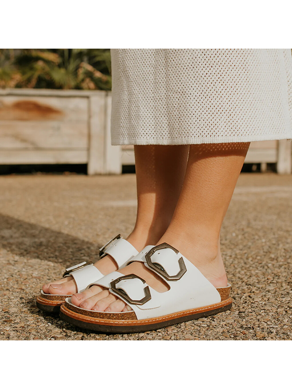 Beyaz Kadın Terlik GALIA G104865 Leather White-4