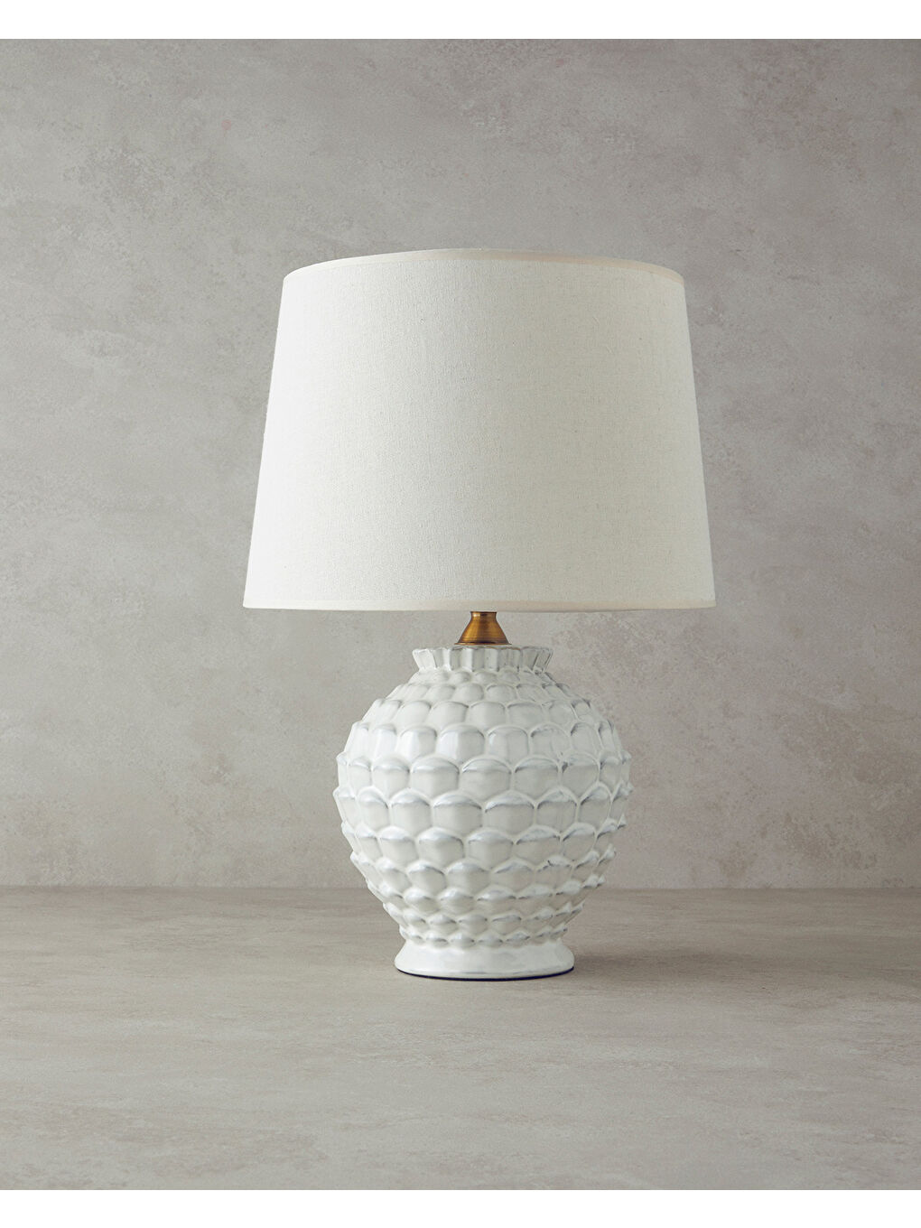 Eldora Porselen Abajur Gri