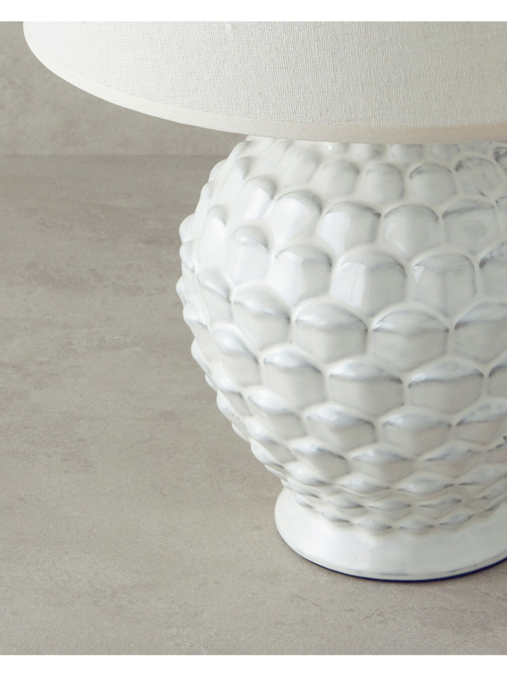 Eldora Porselen Abajur Gri-2