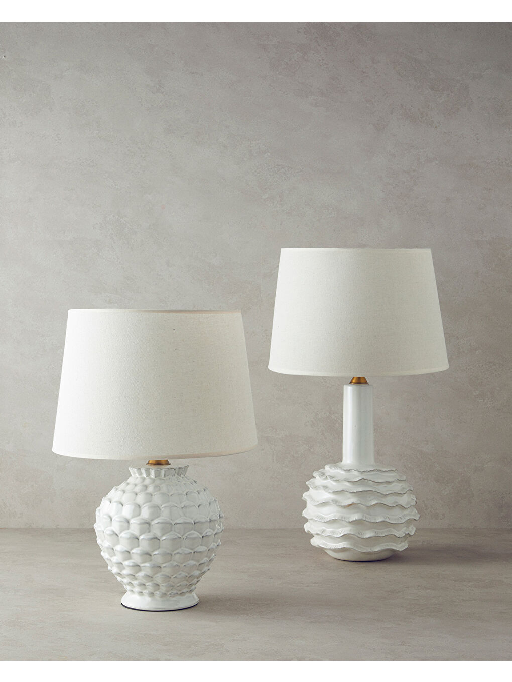 Eldora Porselen Abajur Gri-3