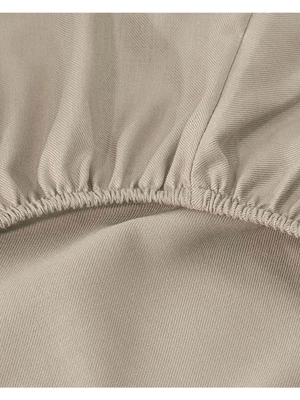 Bej Crystal İpeksi Twill King Size Nevresim Takımı Taş Rengi-3