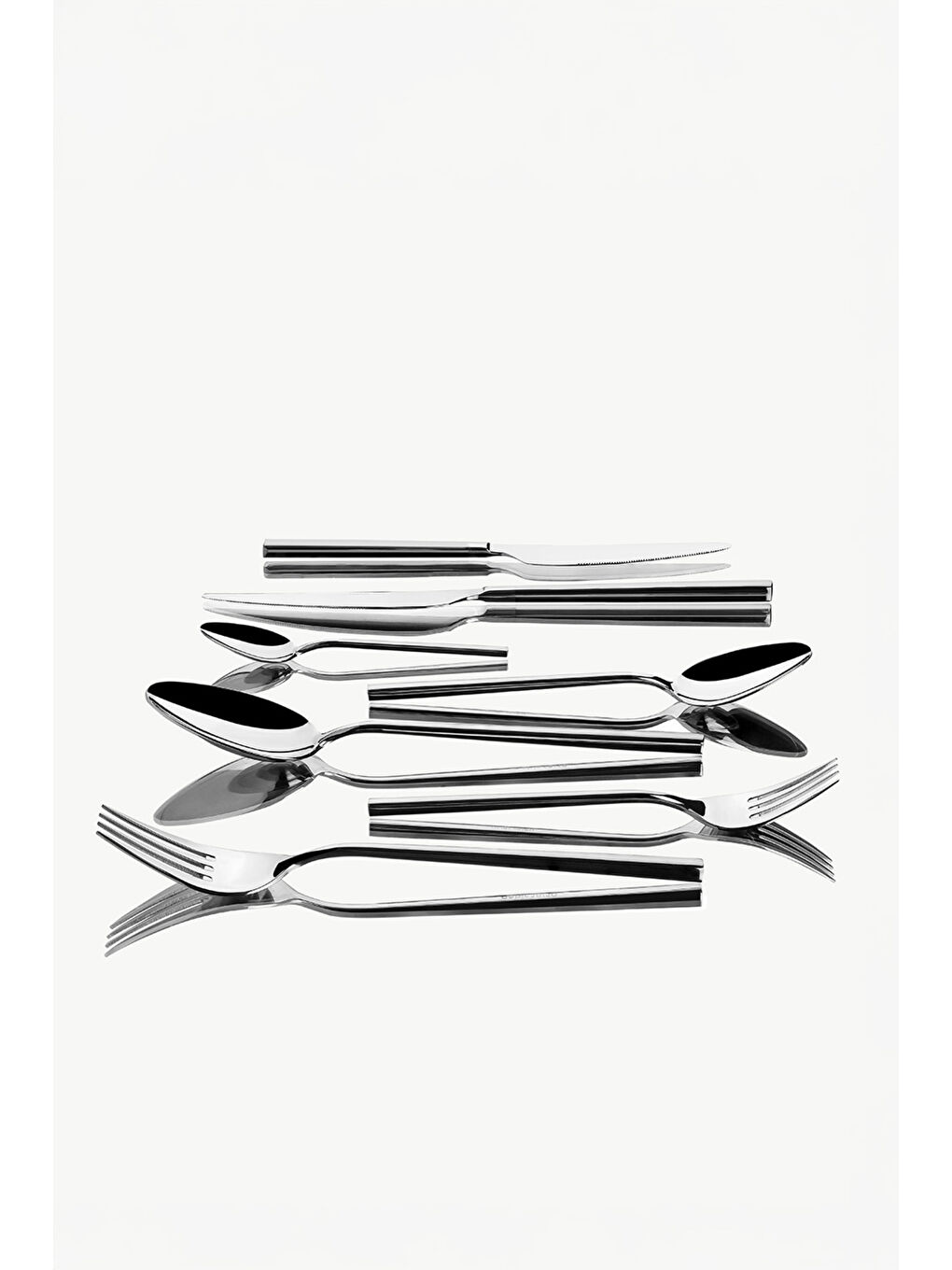 Gri Gloria Sade 12 Kişilik 84 Parça Deri Kutulu Çatal Kaşık Bıçak Takımı-3