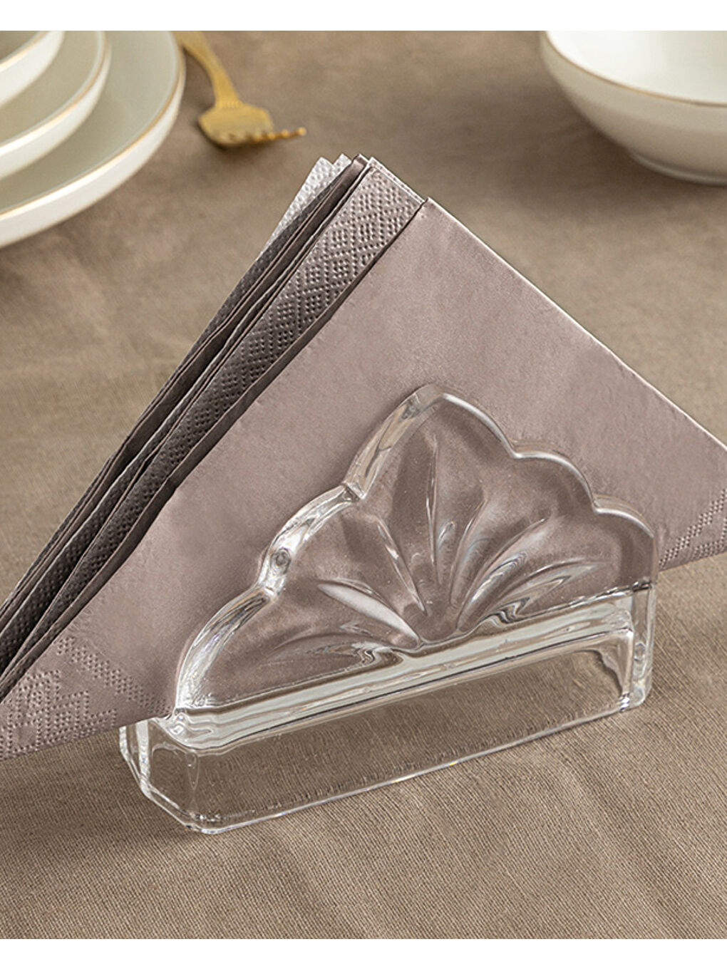 Renksiz Judie Cam Peçetelik Şeffaf