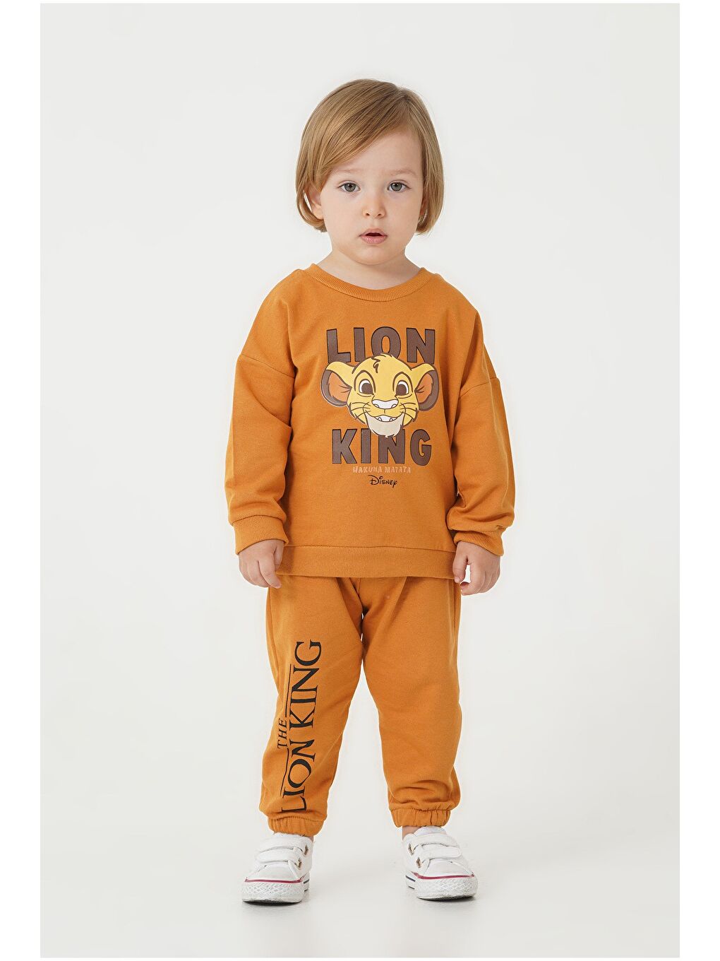 Turuncu Erkek Bebek The Lion King Baskılı Mevsimlik Eşofman Takımı