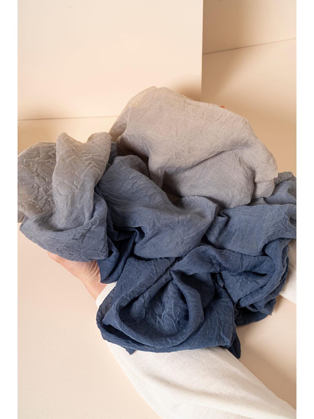 İndigo Kadın Degrade Konfor Şal-2